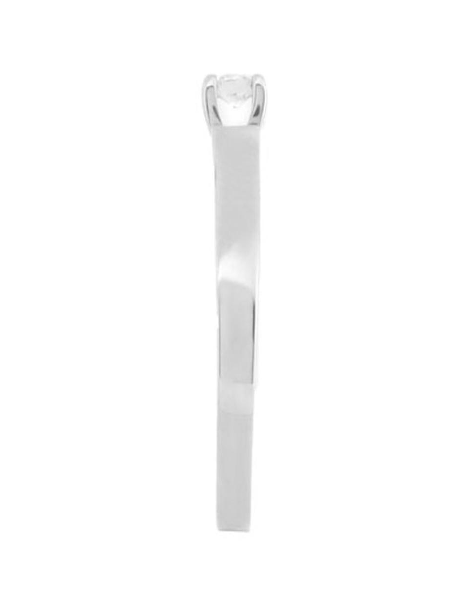 Solitario de oro blanco 14 k diamante 3