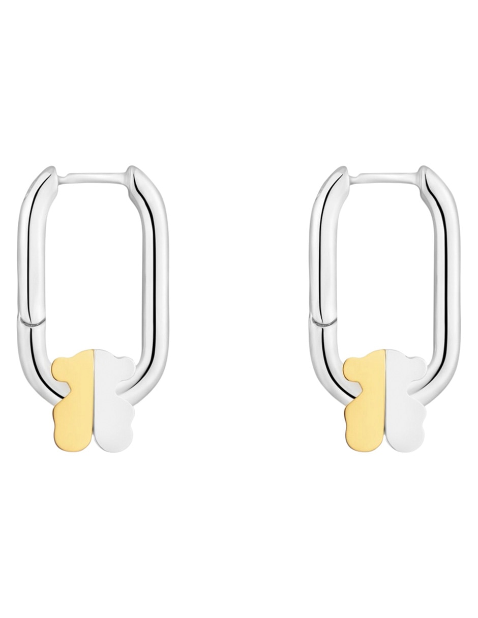 Aretes de aro de oso Tous Tous 1950 de plata P 925 con acabado brillante