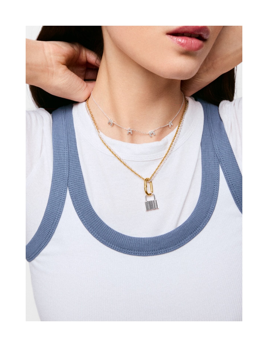 Dije de candado mama de plata 2