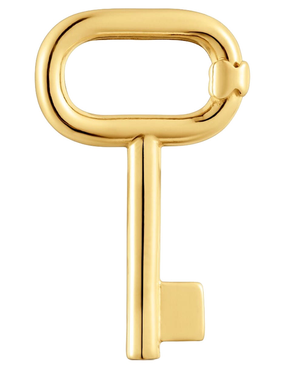 Dije de llave Unlock de plata P 925 con acabado baño de oro