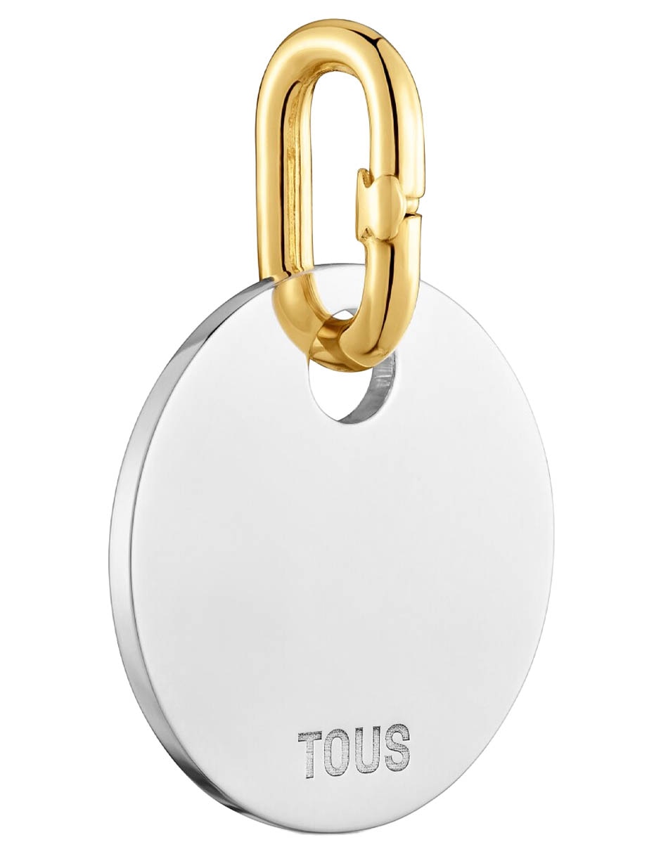 Dije redondo Tous Unlock de plata P925 con acabado baño de oro