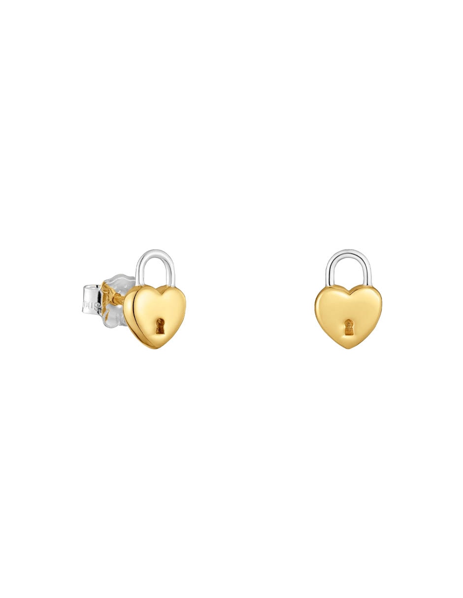 Broqueles de corazón Tous Tous Unlock de plata P 925 con acabado brillante