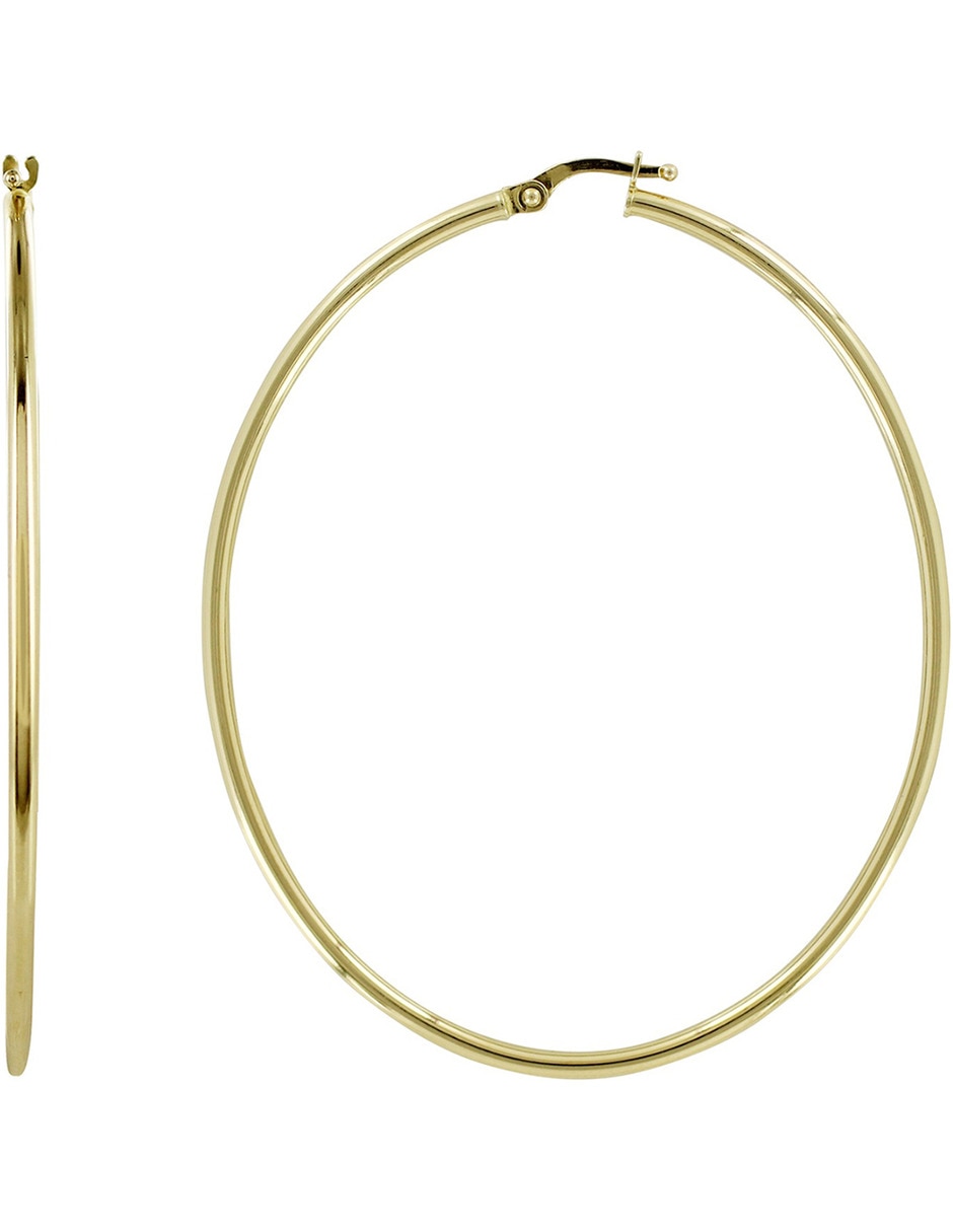 Arracadas D Cadena de oro 14 K con acabado brillante zirconia