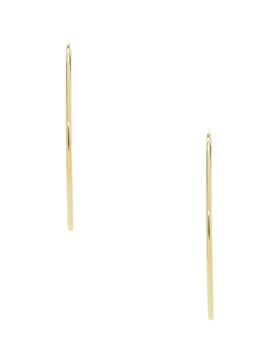 Arracadas de oro amarillo 14 k con acabado brillante 4