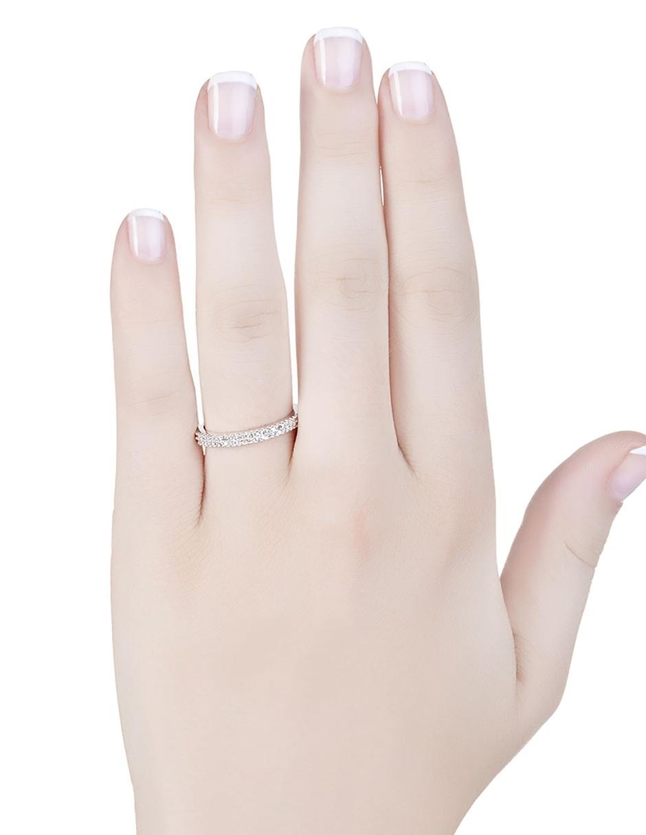 Churumbela de oro blanco 14 k diamante