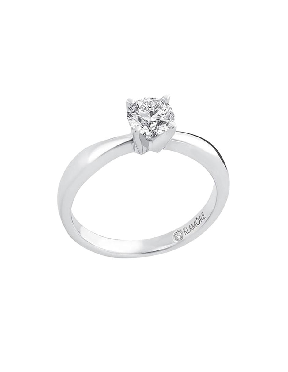 Solitario 18 k diamante 4