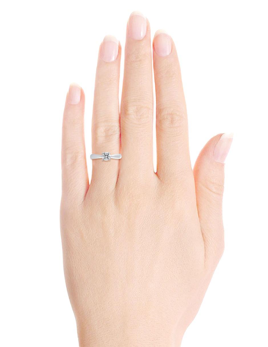 Solitario 18 k diamante 2