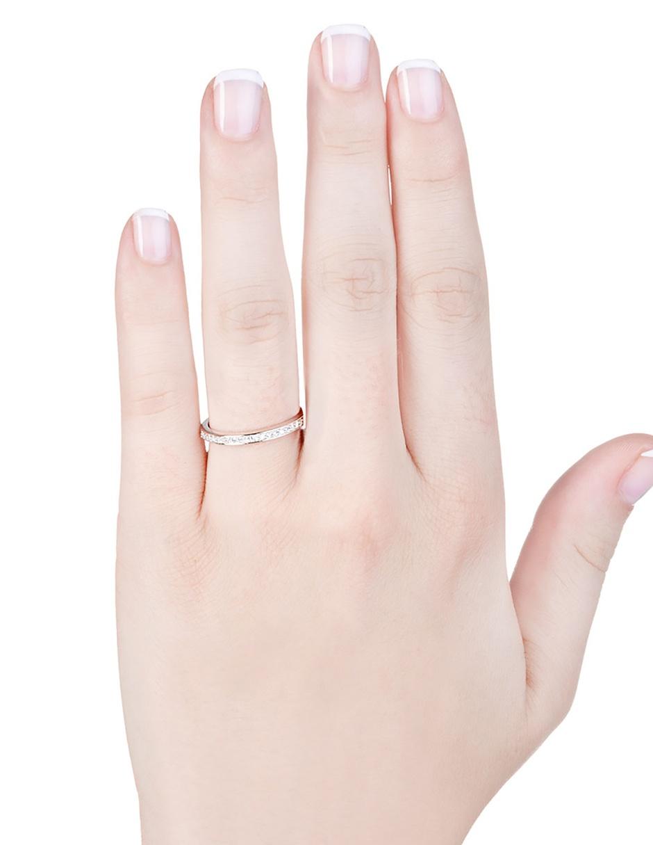 Churumbela de oro blanco 14 k diamante 3