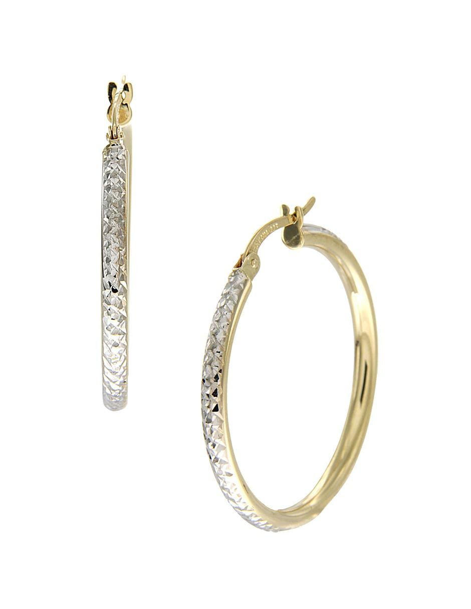 Arracadas de oro amarillo 14 k con acabado brillante 1