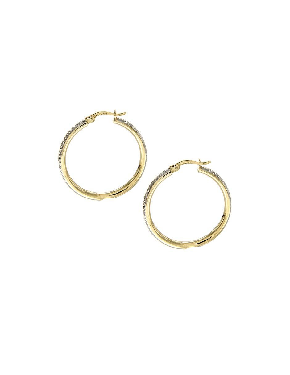 Arracadas de oro amarillo 14 k con acabado brillante Arracadas de oro amarillo 14 k con acabado brillante