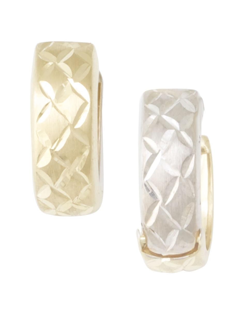 Aretes de oro amarillo 14 K con acabado brillante Aretes de oro amarillo 14 K con acabado brillante