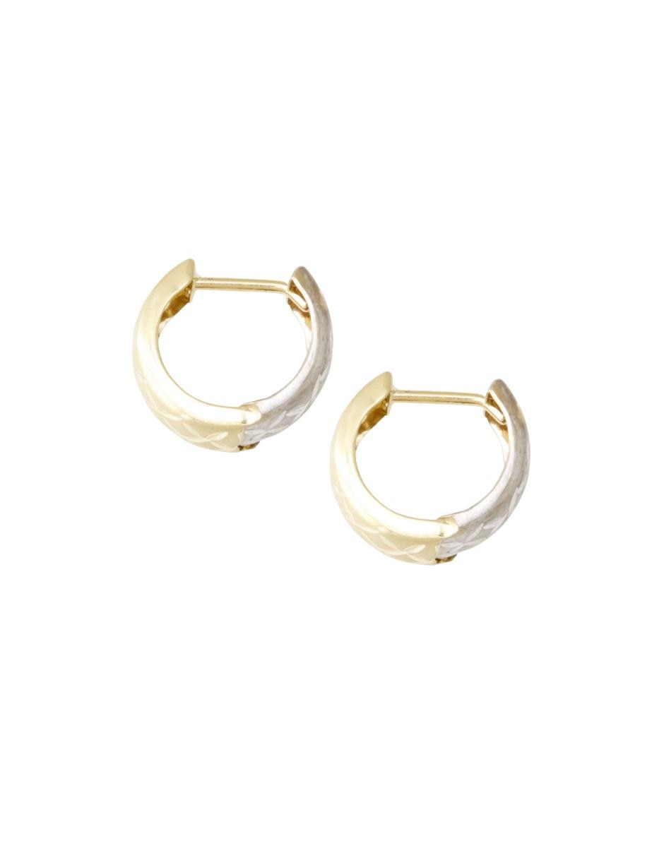 Aretes de oro amarillo 14 K con acabado brillante 2