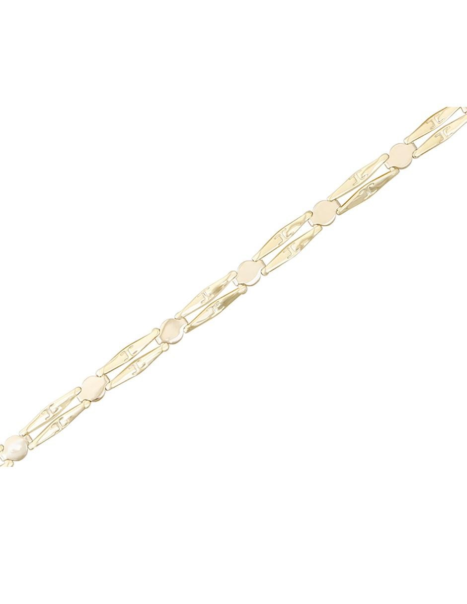 Pulsera de oro amarillo 14 K acabado esmaltado 4