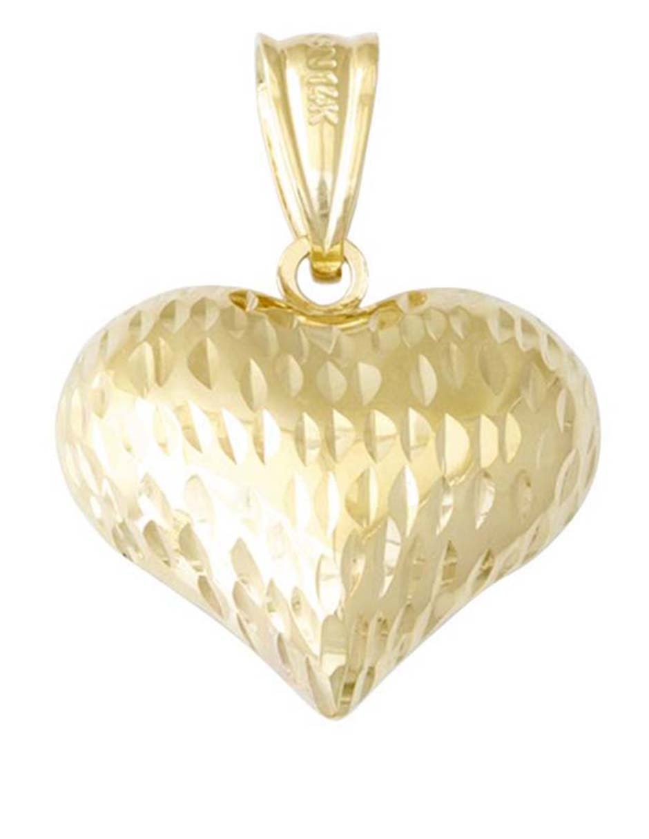 Dije de corazón de oro amarillo 14 K