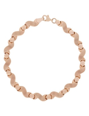 Brazalete de oro rosa 14 K acabado esmaltado Brazalete de oro rosa 14 K acabado esmaltado