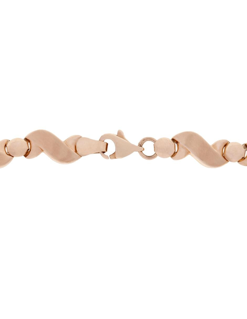 Brazalete de oro rosa 14 K acabado esmaltado 2