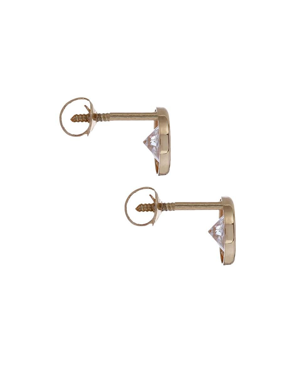 Broqueles de oro amarillo 14 K con acabado brillante 2