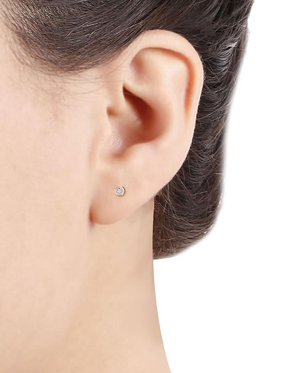 Broqueles de oro amarillo 14 K con acabado brillante 3