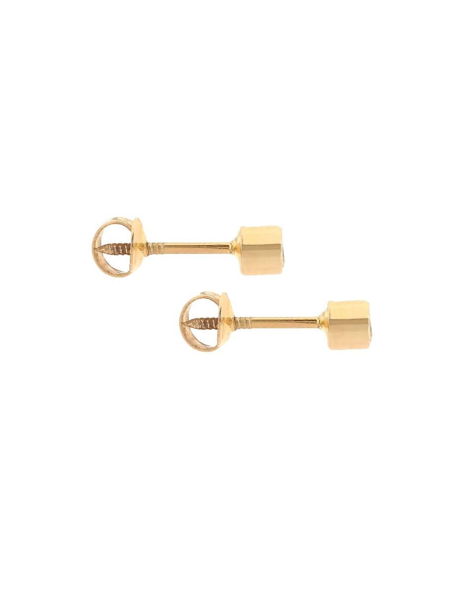 Broqueles de oro amarillo 14 K con acabado brillante 2
