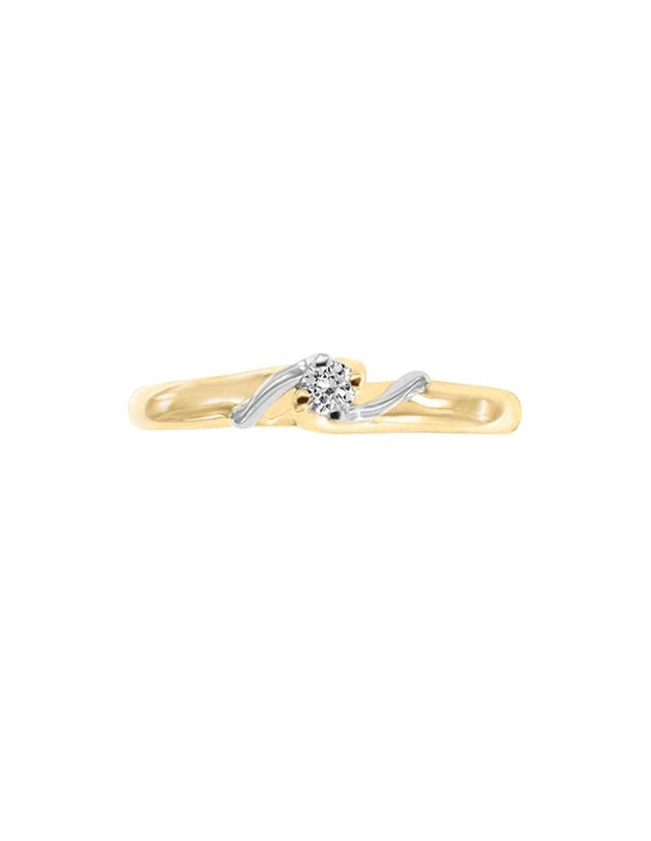 Solitario de oro 14 k Enya diamante