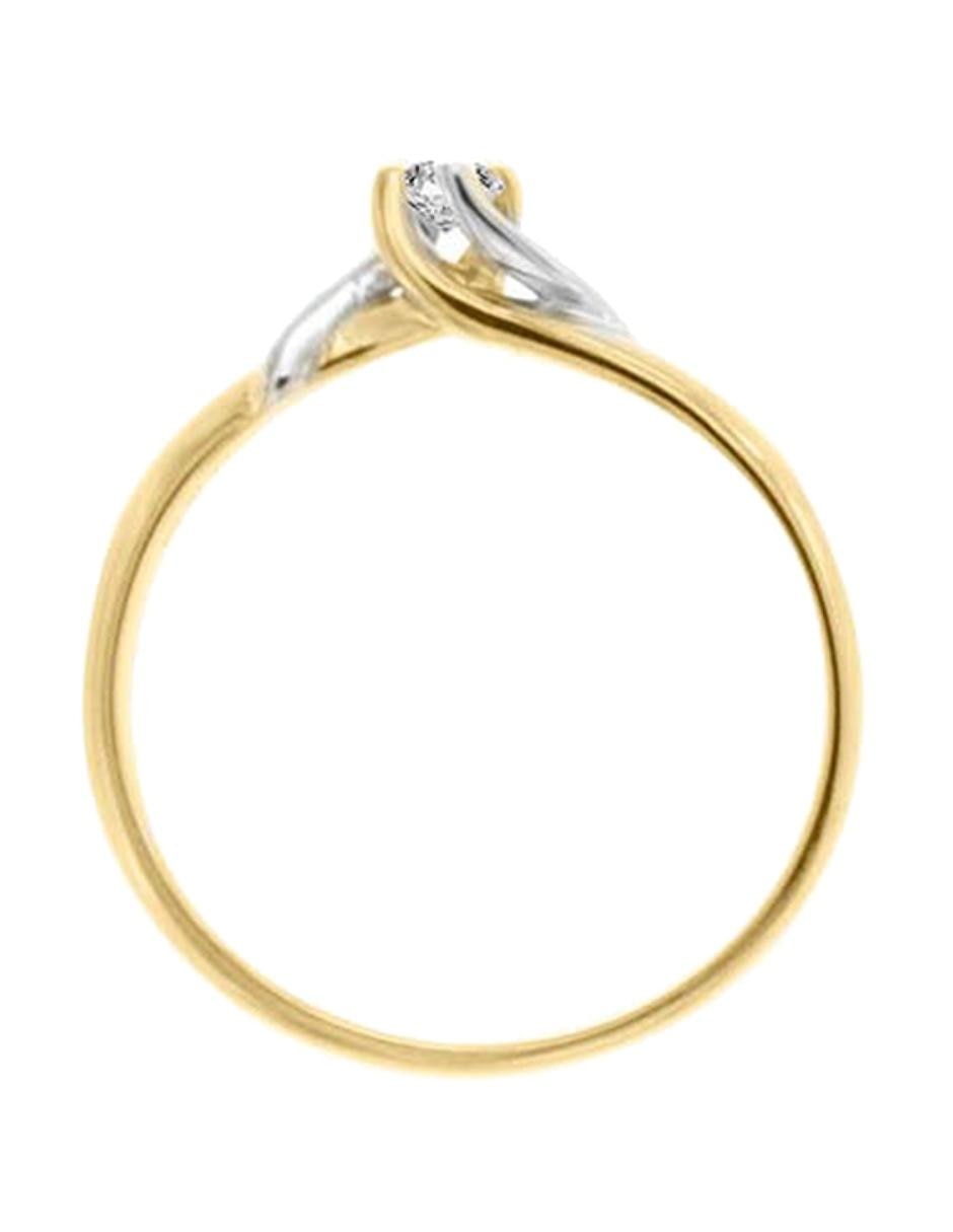 Solitario de oro 14 k Enya diamante 5