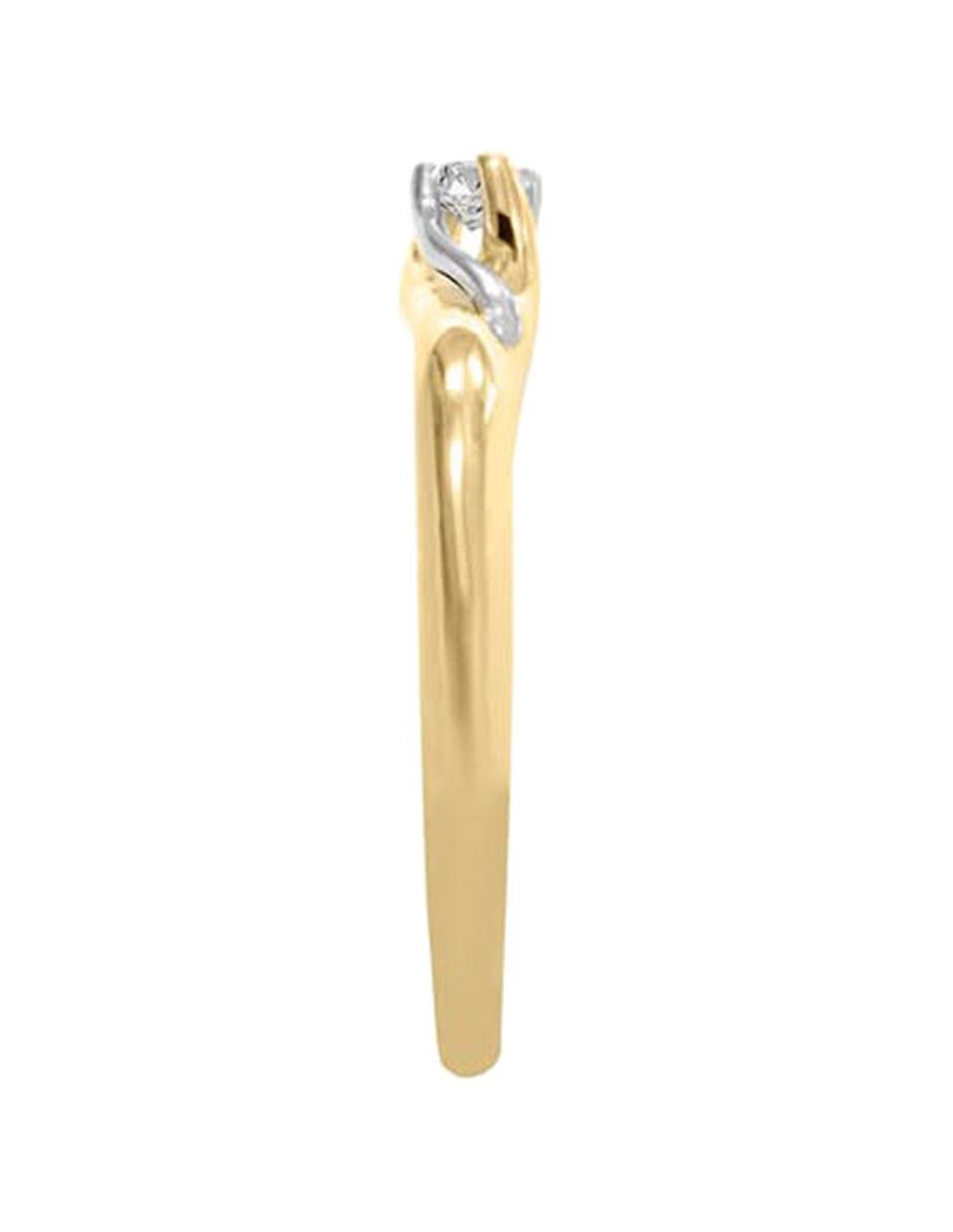Solitario de oro 14 k Enya diamante