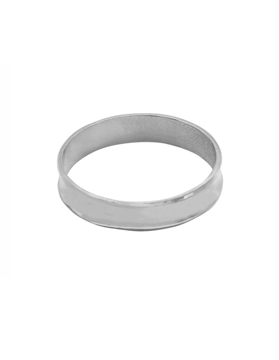 Argolla de oro blanco 14 k