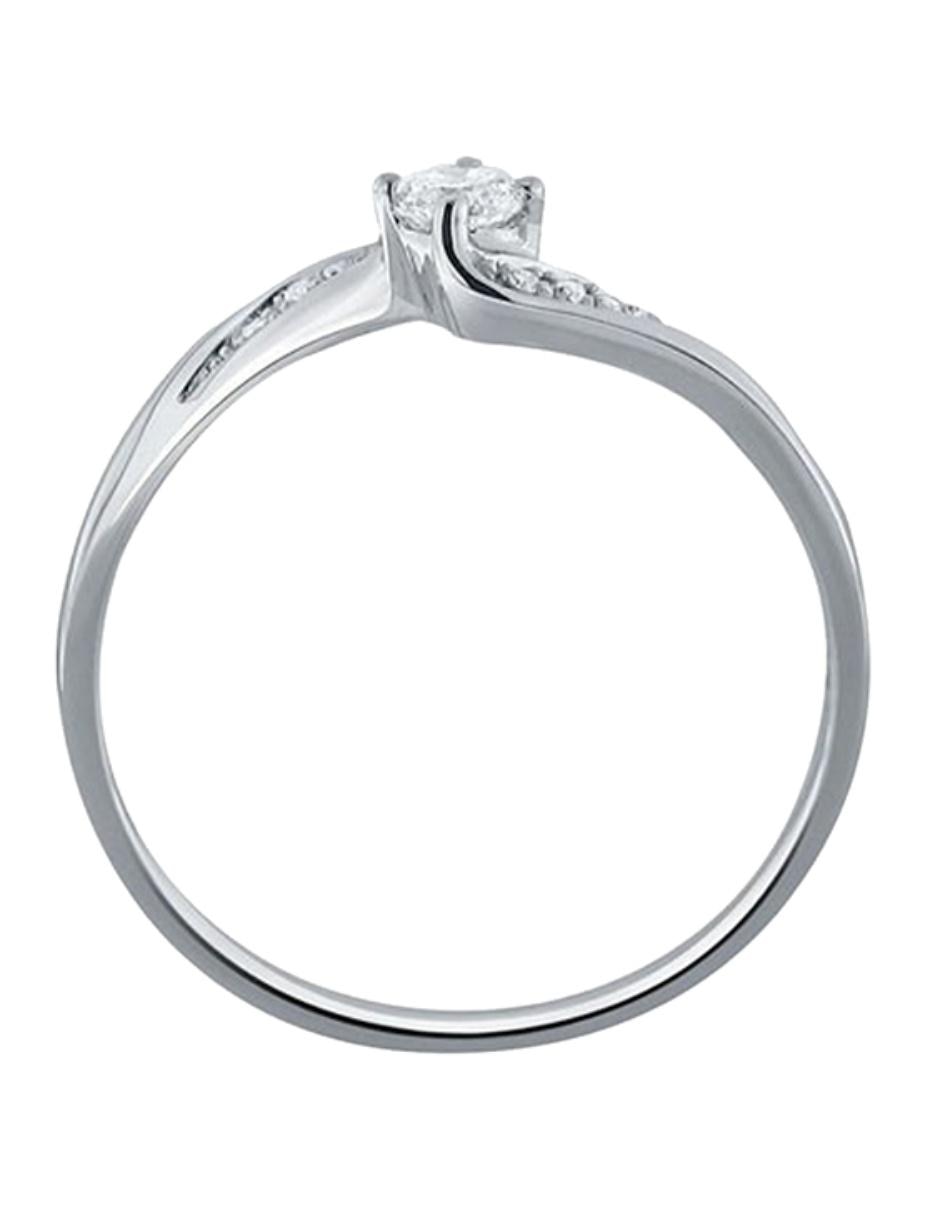 Solitario 14 k diamante 4