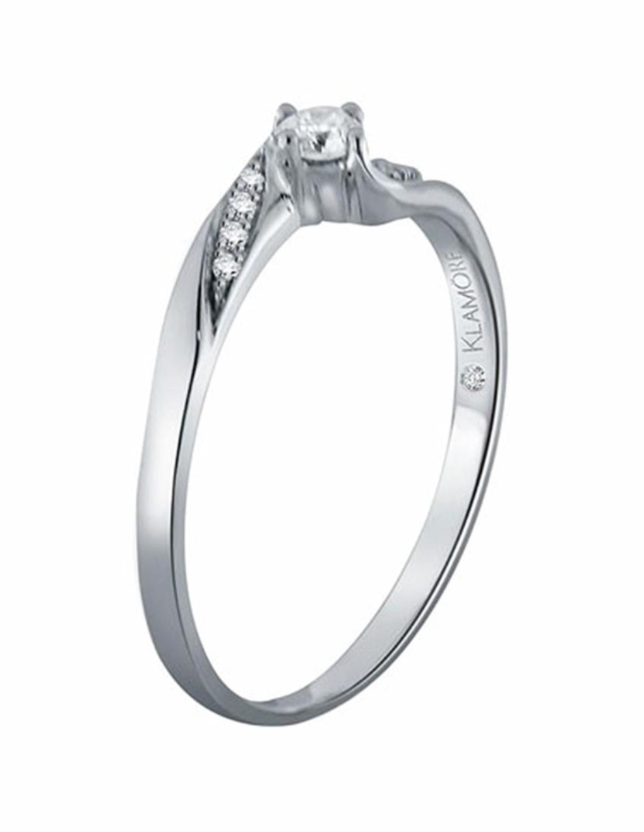 Solitario 14 k diamante 3