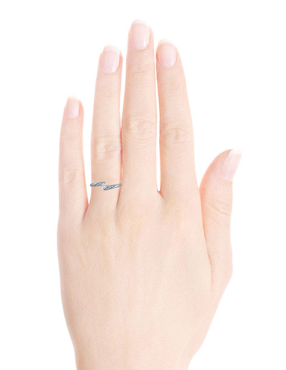 Solitario 14 k diamante 2