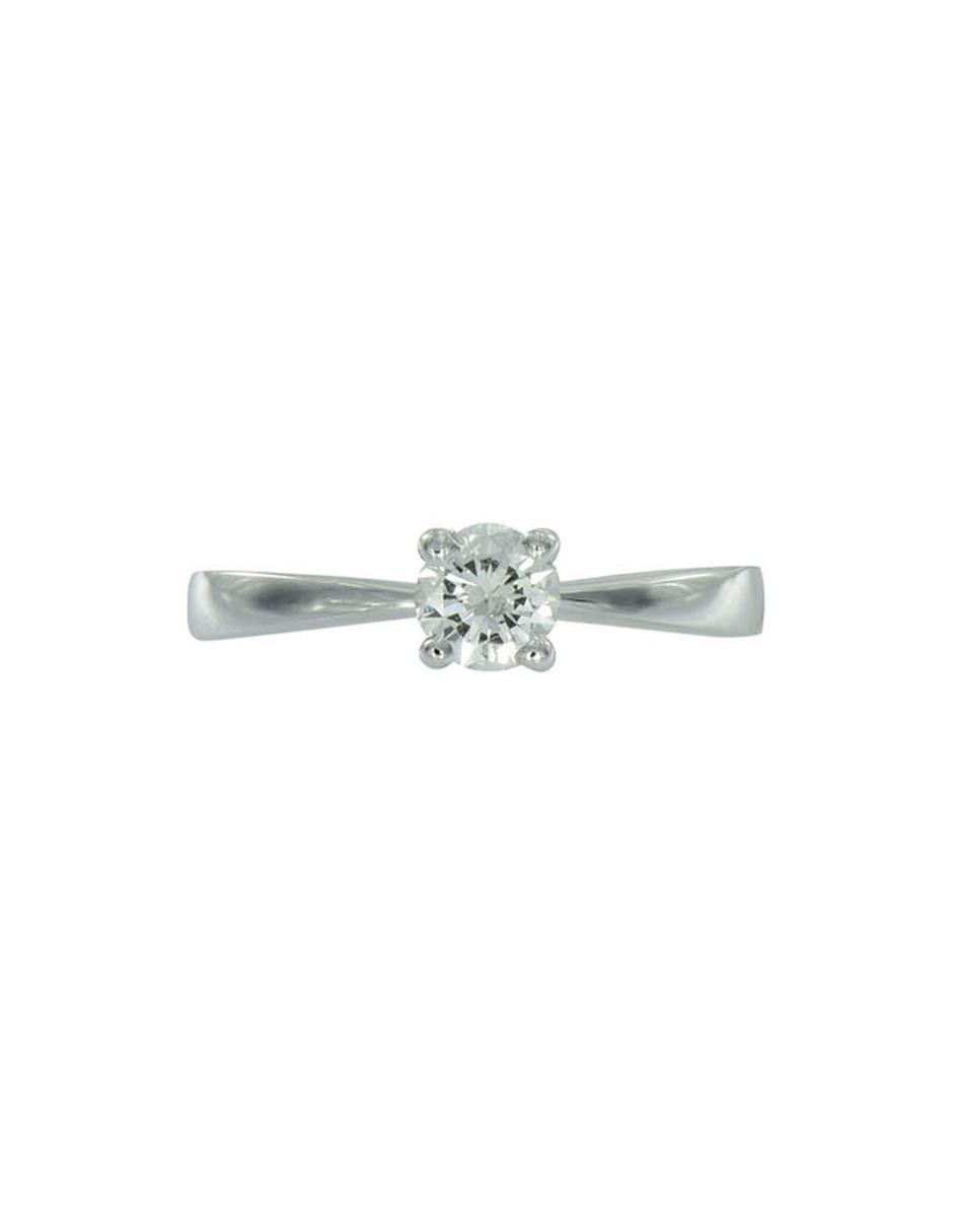 Solitario 14 k diamante