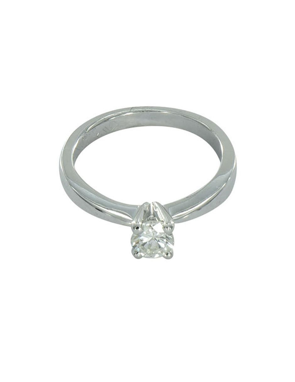 Solitario 14 k diamante 2