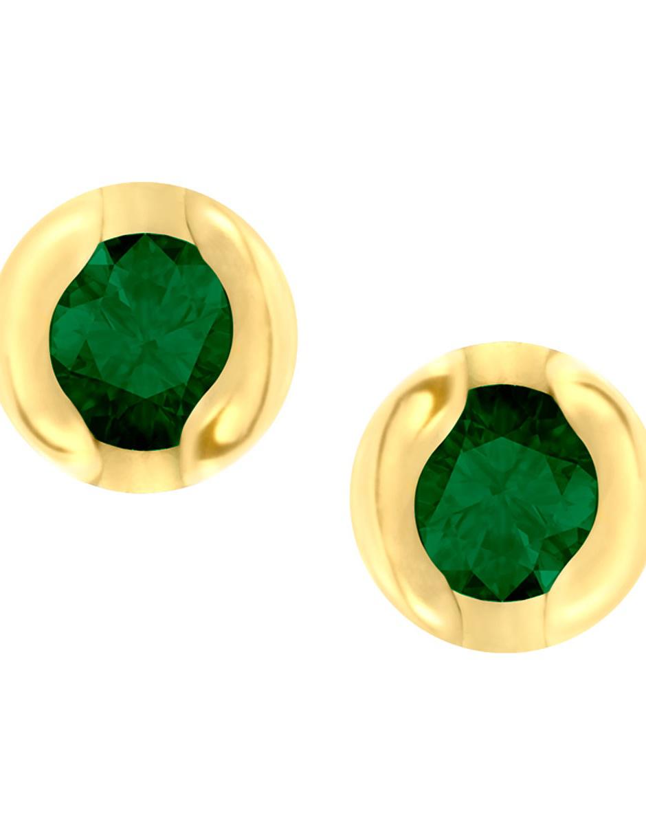 Broqueles de oro amarillo 14 K con acabado brillante Broqueles de oro amarillo 14 K con acabado brillante