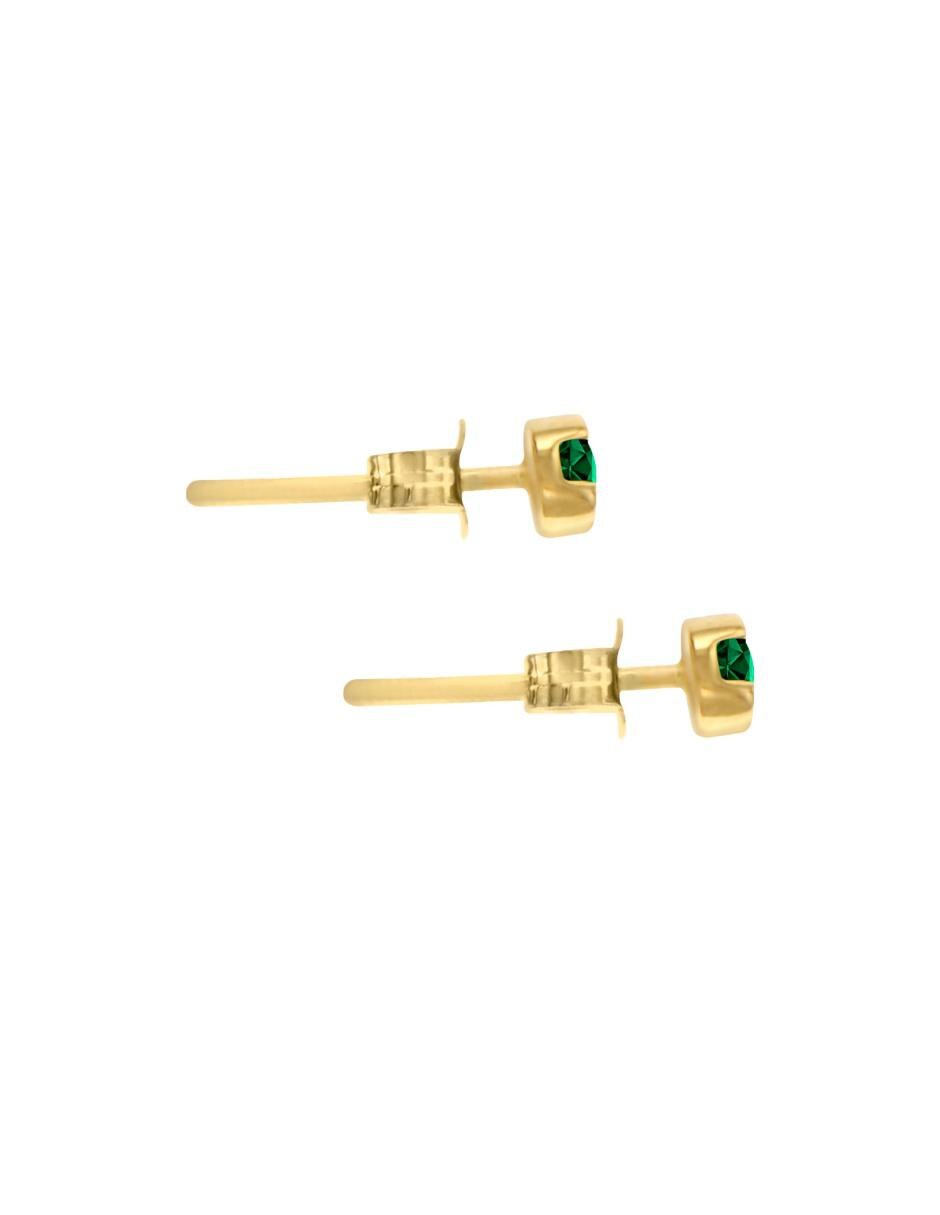 Broqueles de oro amarillo 14 K con acabado brillante 2