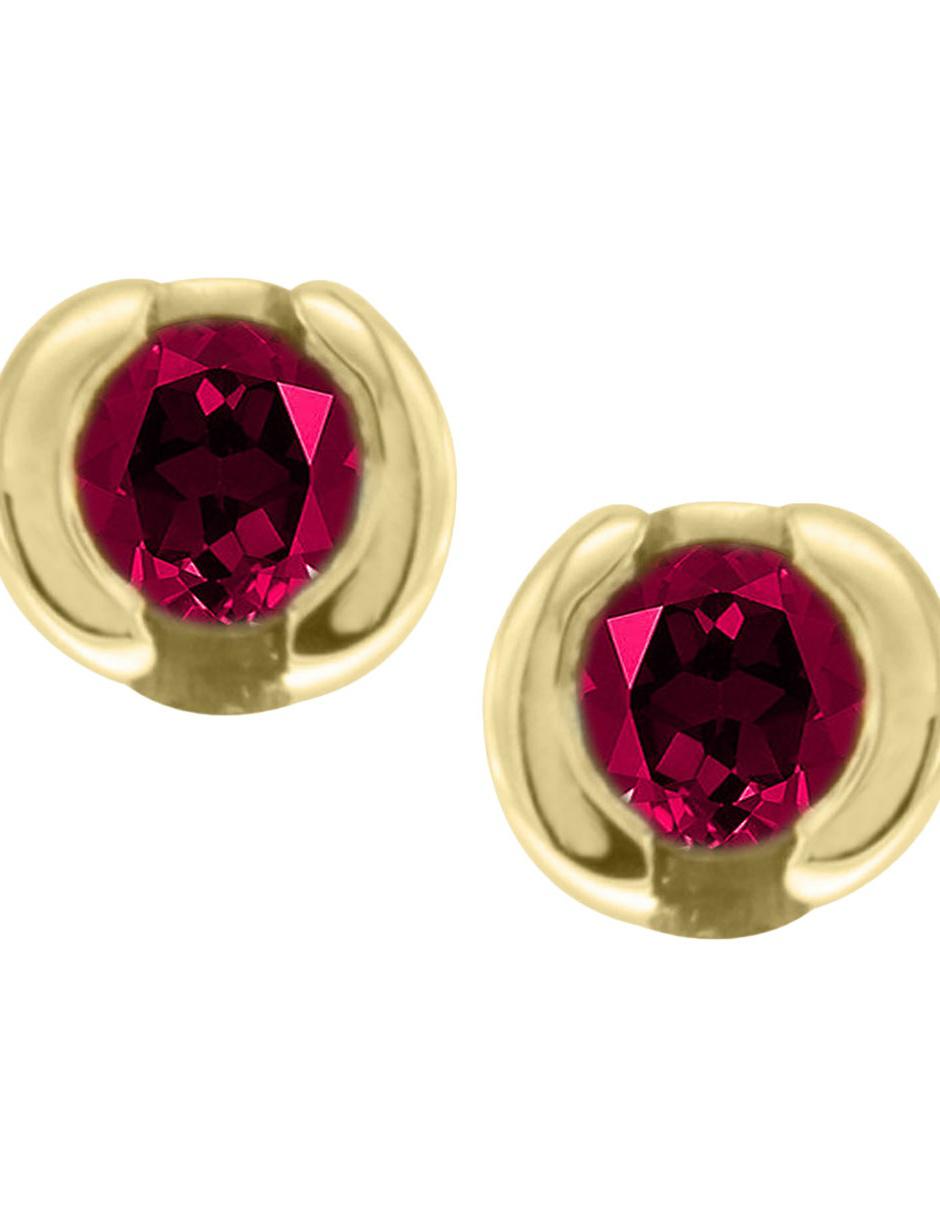 Broqueles de oro amarillo 14 K con acabado brillante