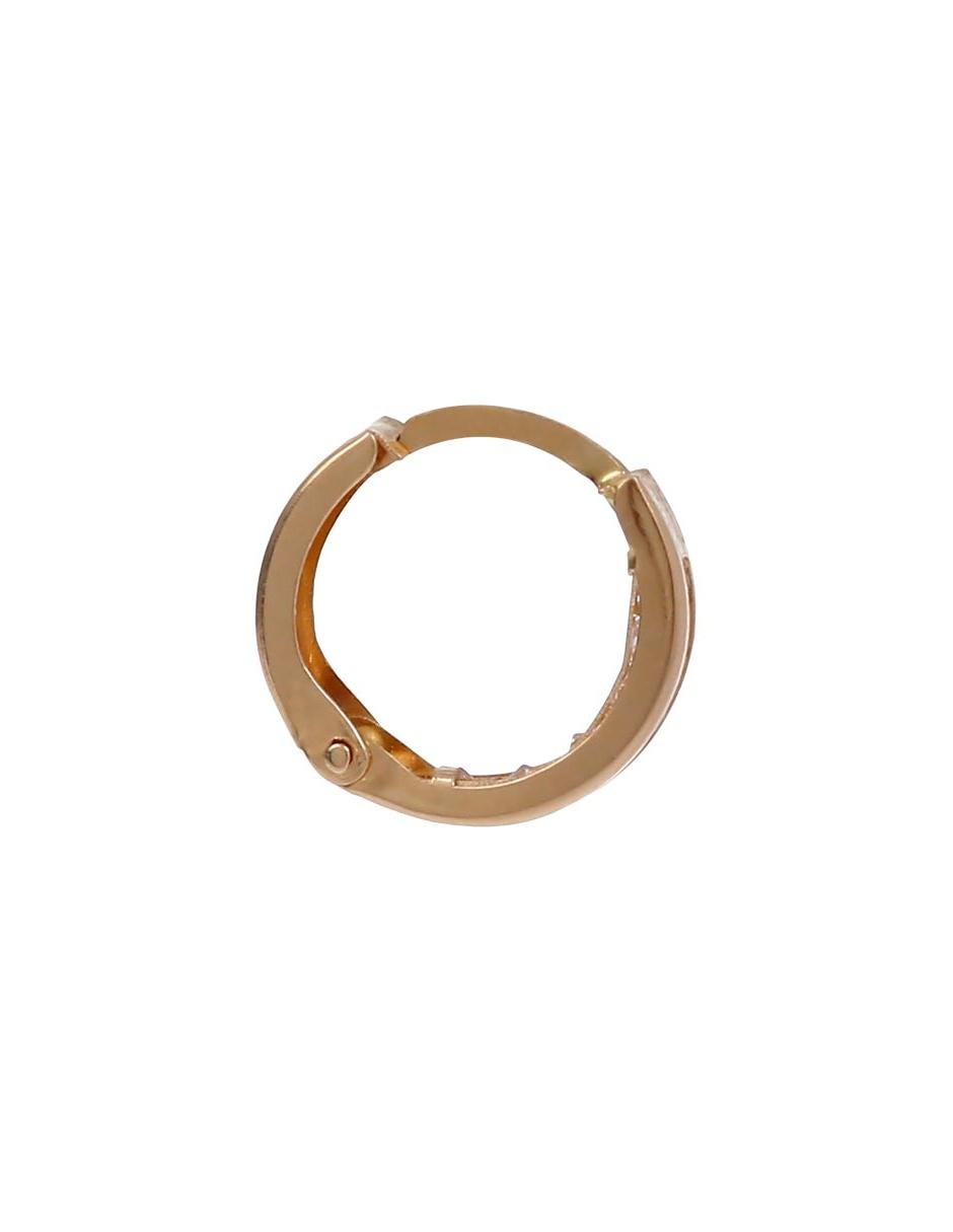 Broqueles de oro amarillo 14 K con acabado brillante diamante 3