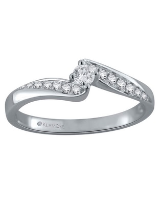 Solitario de oro blanco 14 k Kya diamante Solitario de oro blanco 14 k Kya diamante