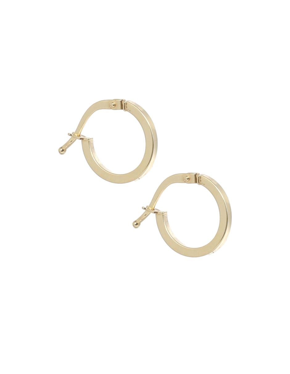 Arracadas de oro amarillo 14 K con acabado brillante 1