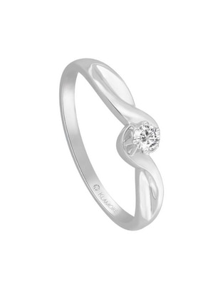 Solitario de oro blanco 14 k Mirel diamante Solitario de oro blanco 14 k Mirel diamante