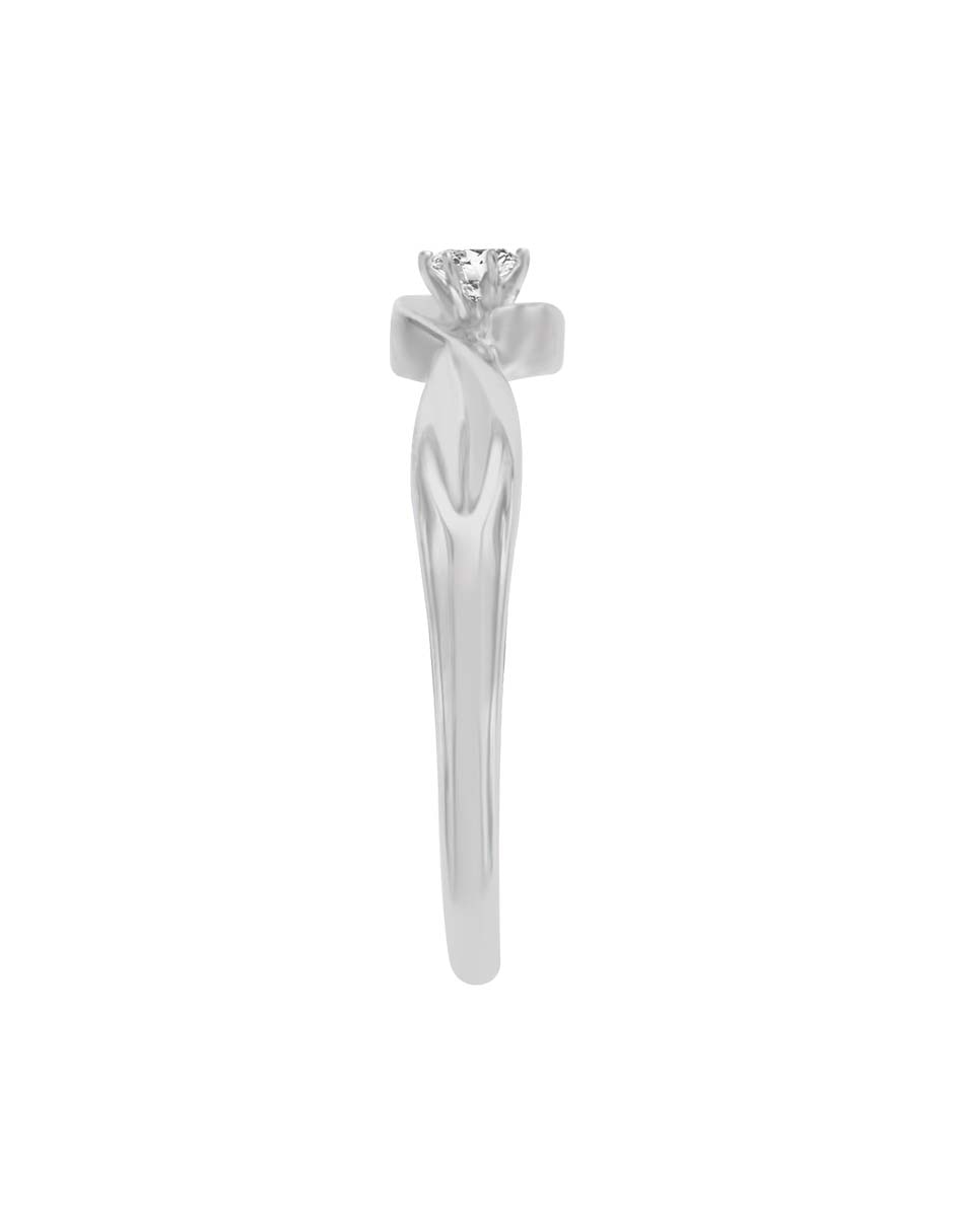 Solitario de oro blanco 14 k Klamore Mirel diamante