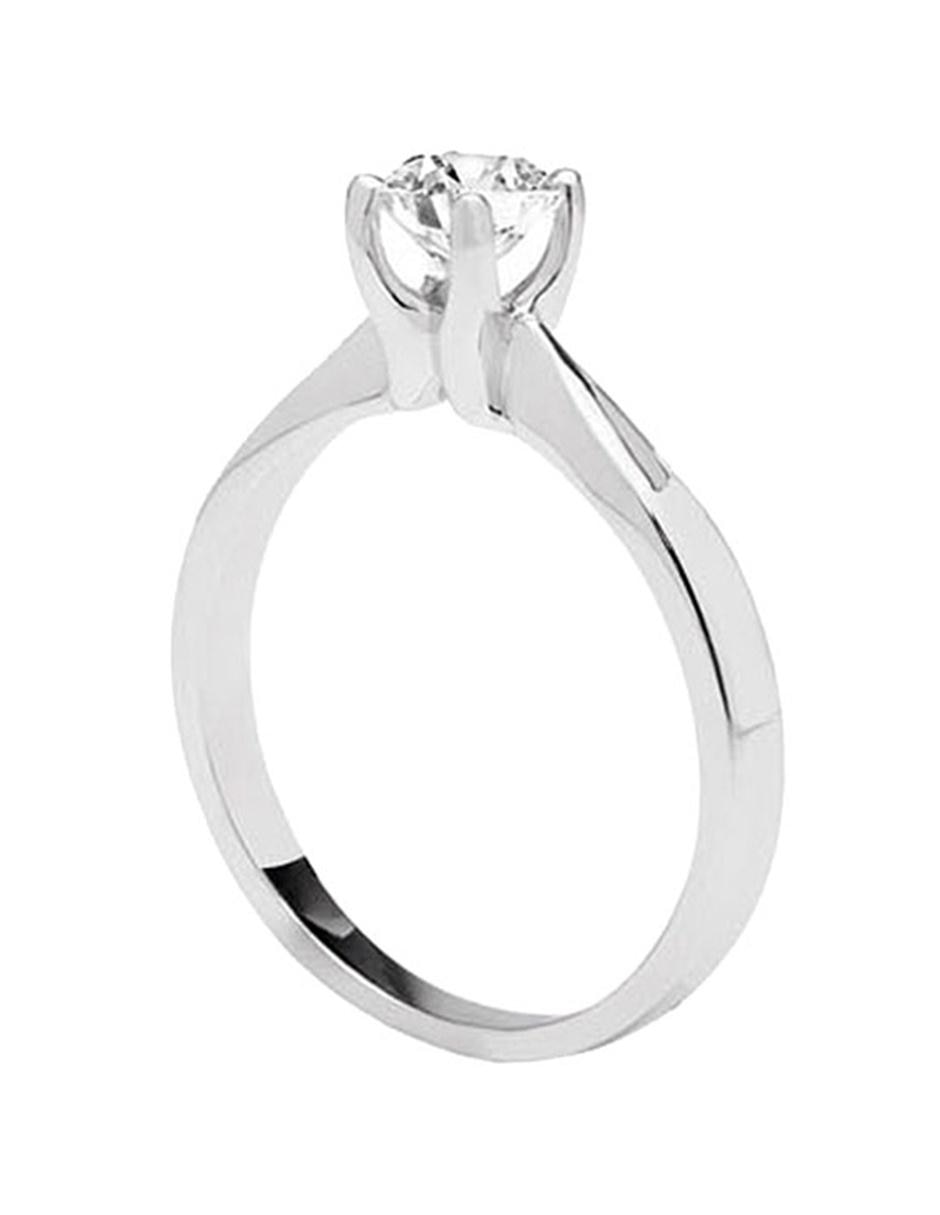 Solitario 14 k diamante 2