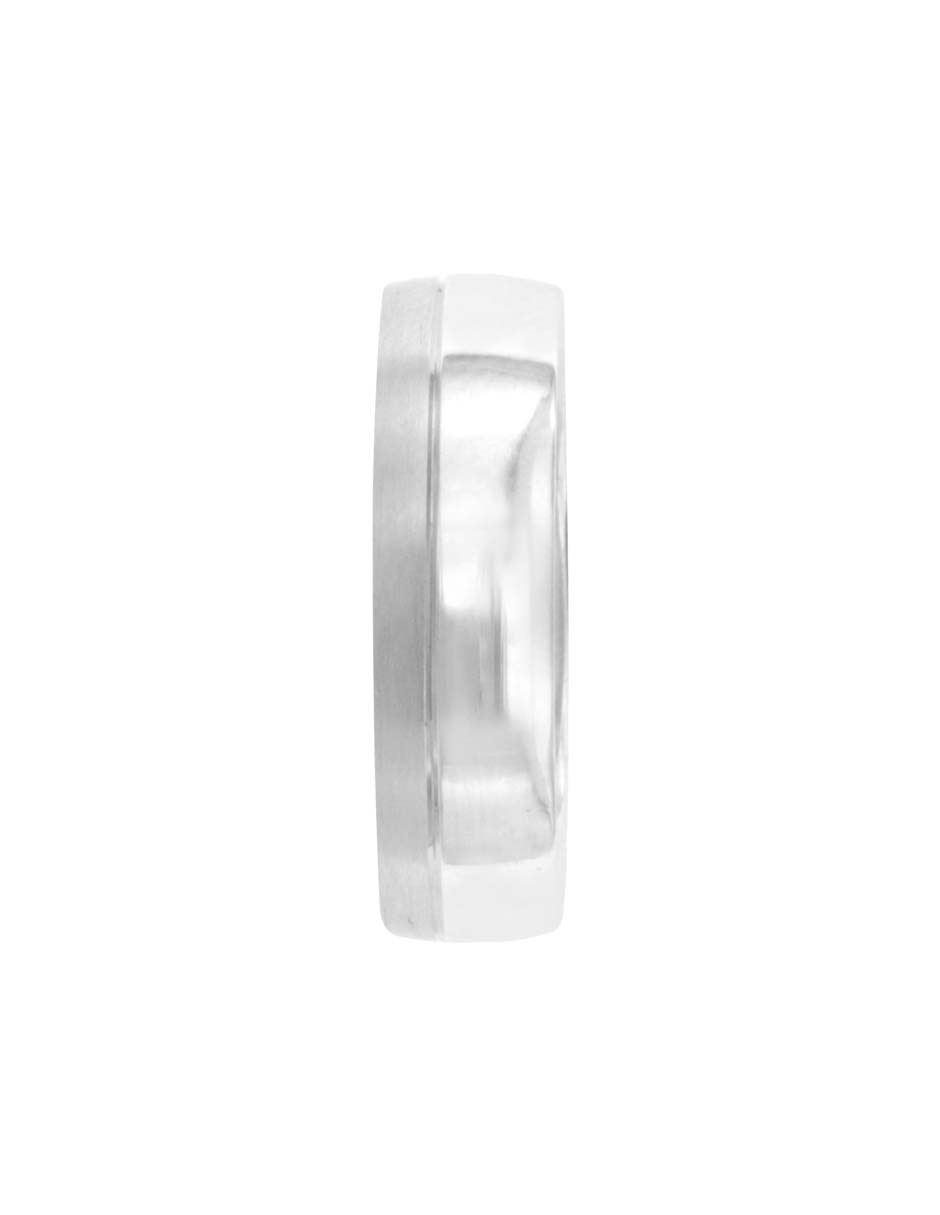 Argolla de oro blanco 14 k Georgina diamante 3