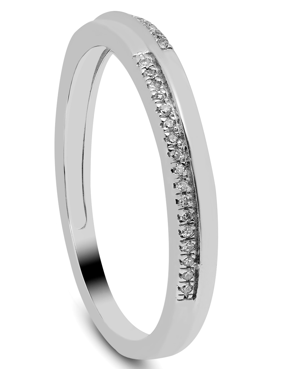 Churumbela de oro blanco 14 k diamante 3