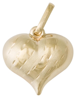 Dije de corazón Sini de oro amarillo 14 K