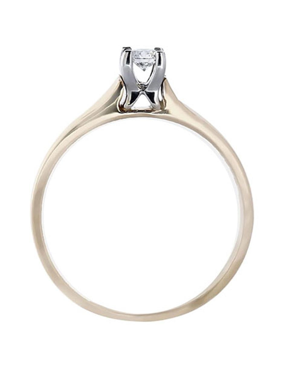 Solitario de oro 14 k Valessa diamante