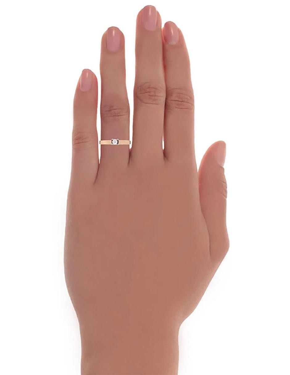 Solitario de oro 14 k Valessa diamante
