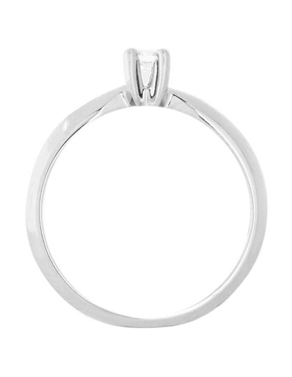 Solitario de oro blanco 14 k Valessa diamante