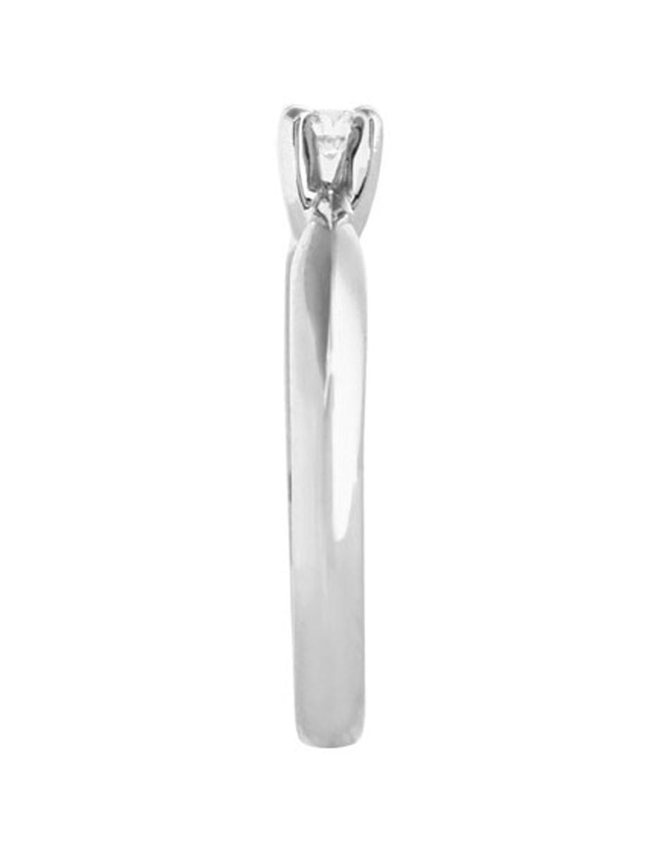 Solitario de oro blanco 14 k Valessa diamante