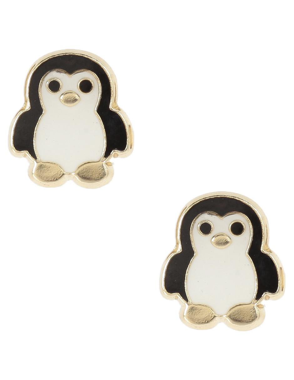 Broqueles de oro amarillo 14 K con acabado brillante