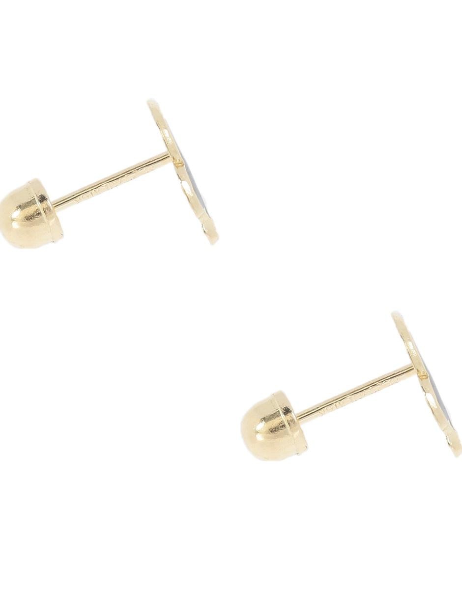 Broqueles de oro amarillo 14 K con acabado brillante 2